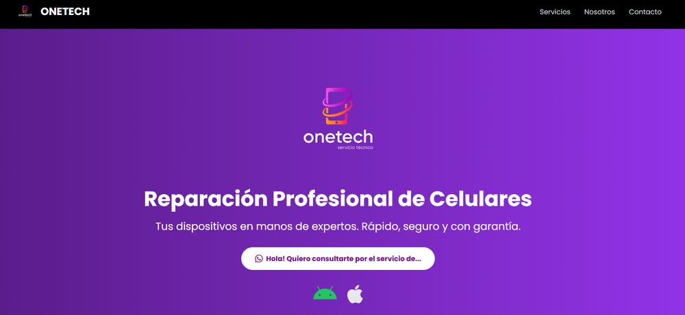 Onetech — Servicio técnico de celulares